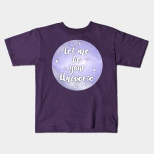 Lila Galaxie Textur Kids T-Shirt